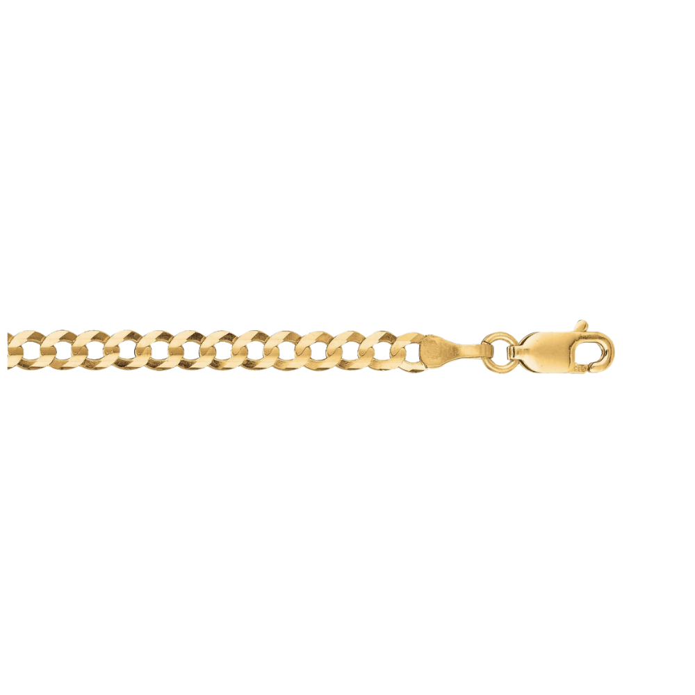 14K Gold 3.6mm Comfort Curb Chain
