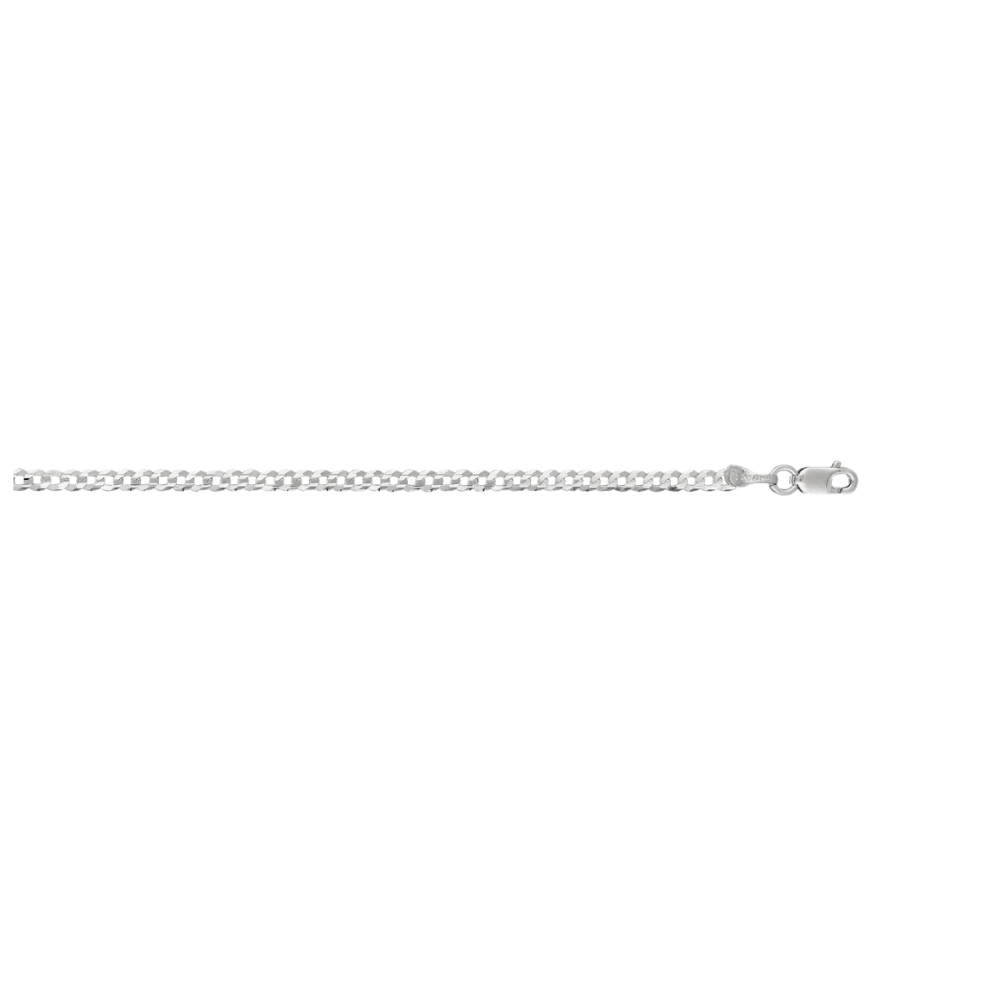 14K Gold 2.6mm Comfort Curb Chain Anklet