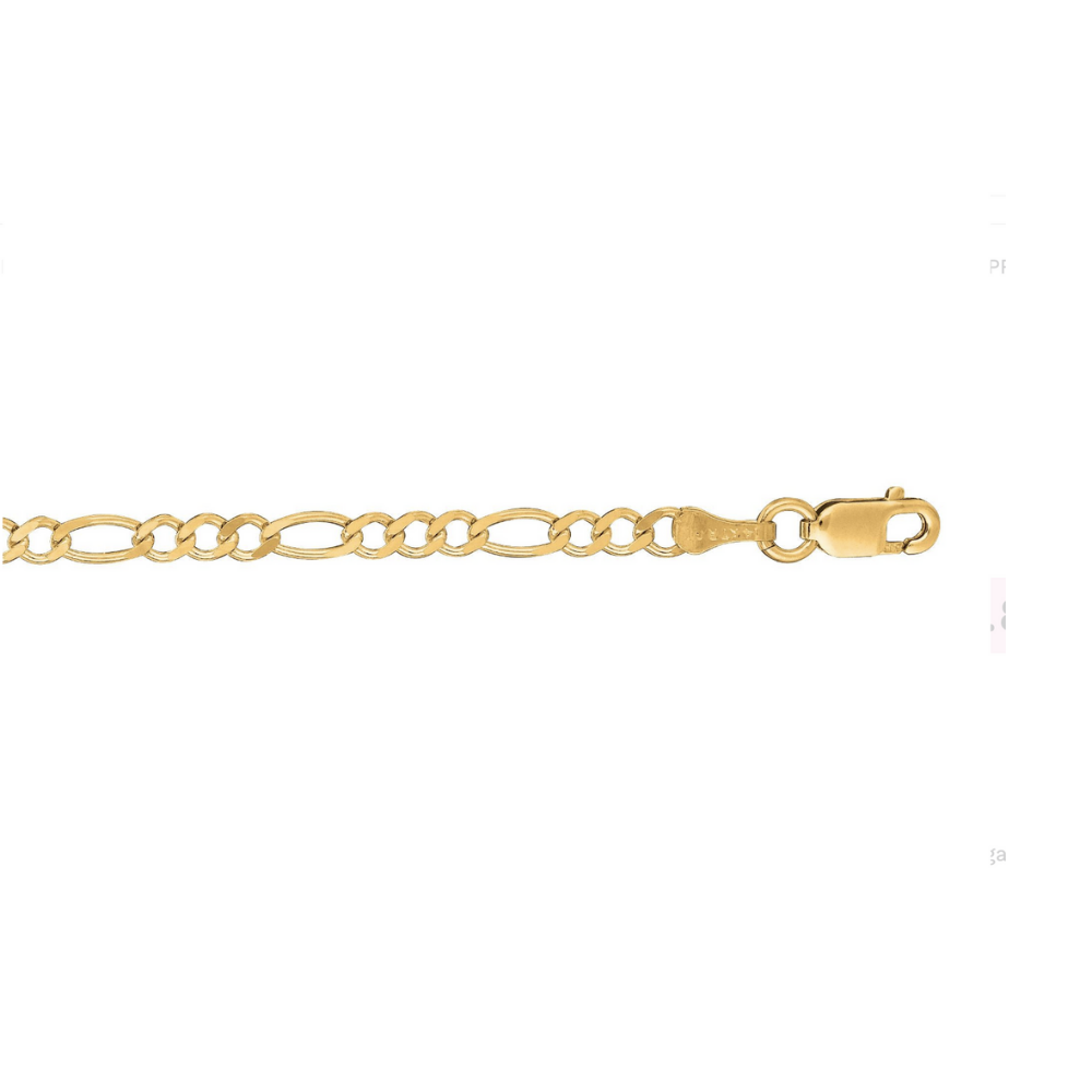 14K Gold 2.8mm Figaro Chain