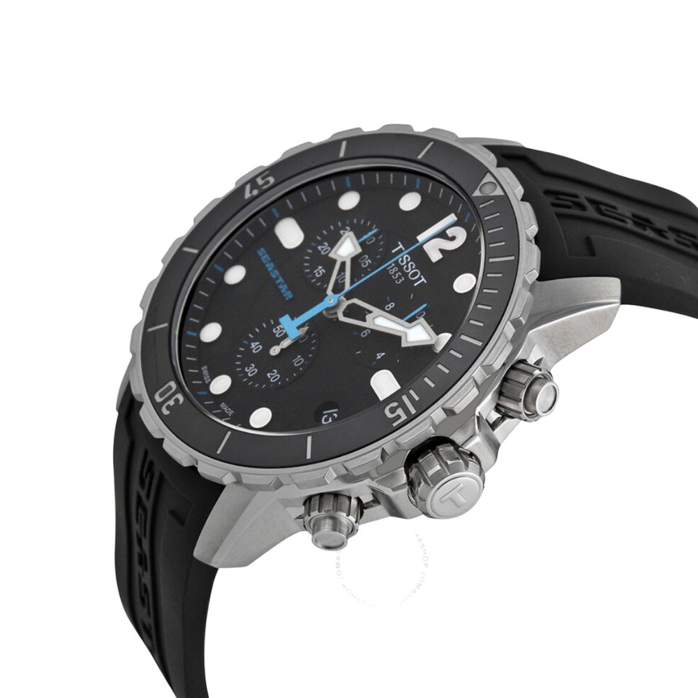 Tissot Seastar 1000 Chronograph Black Dial Men's Watch