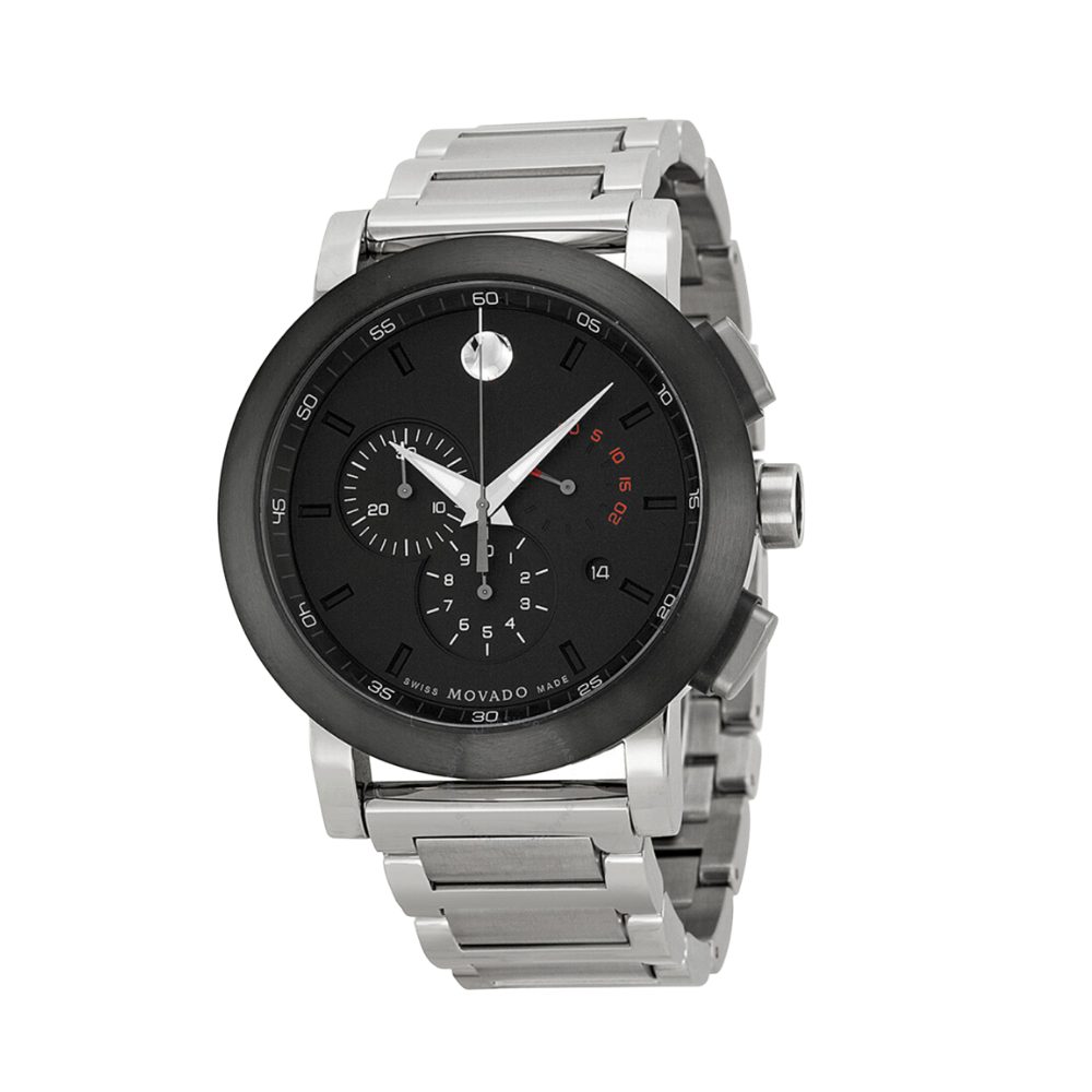 Movado Museum Chronograph Grey Dial Stainless Steel Men's Watch