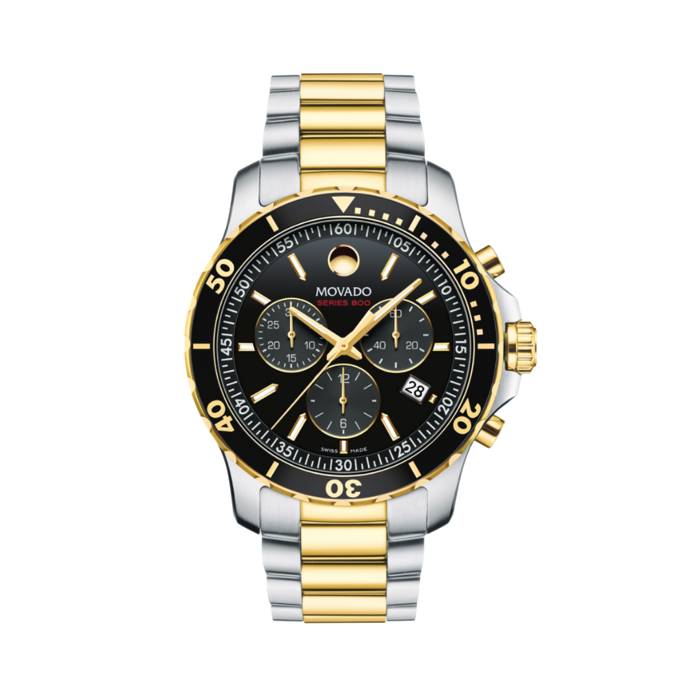 Movado Series 800 Quartz Black Dial Men's Watch