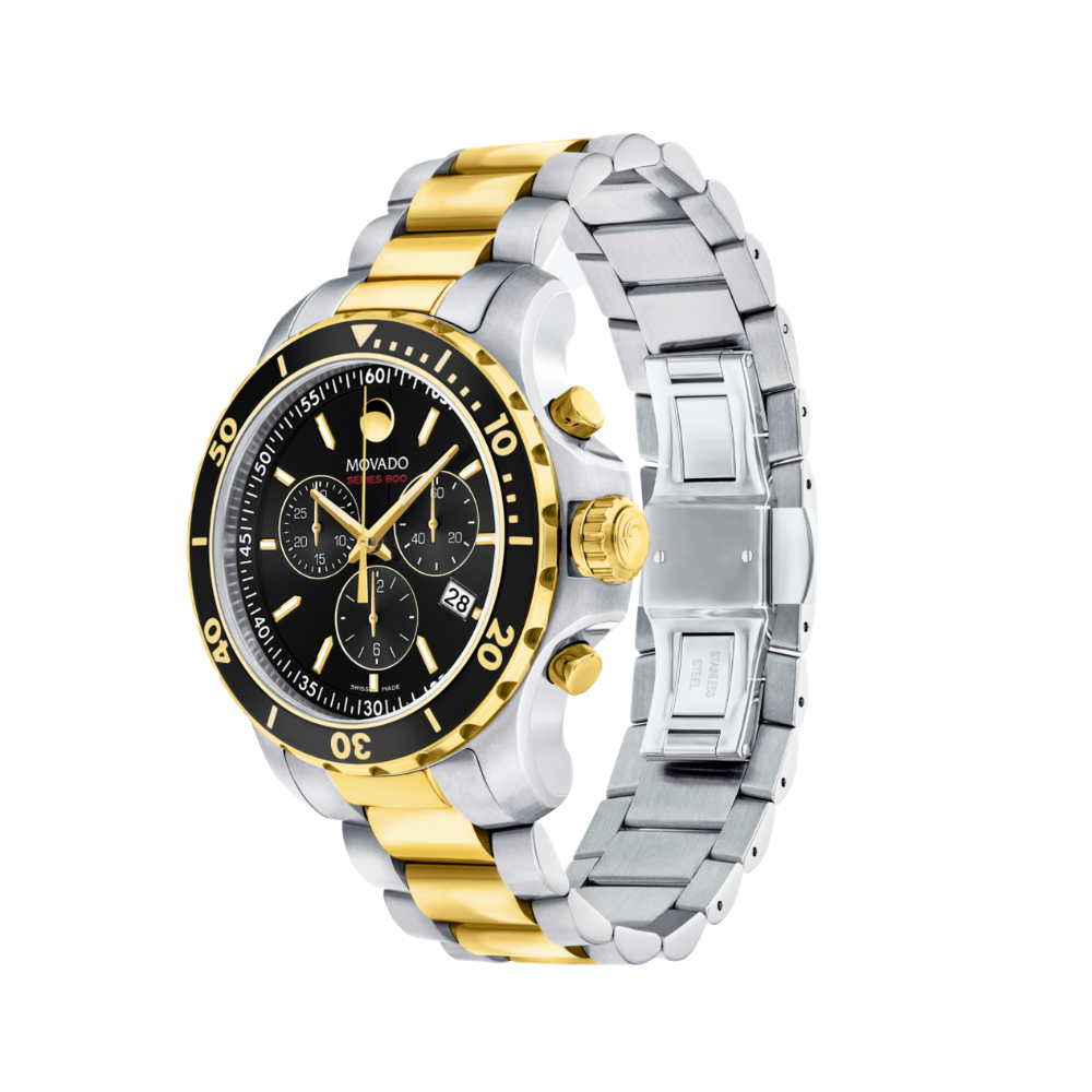 Movado Series 800 Quartz Black Dial Men's Watch
