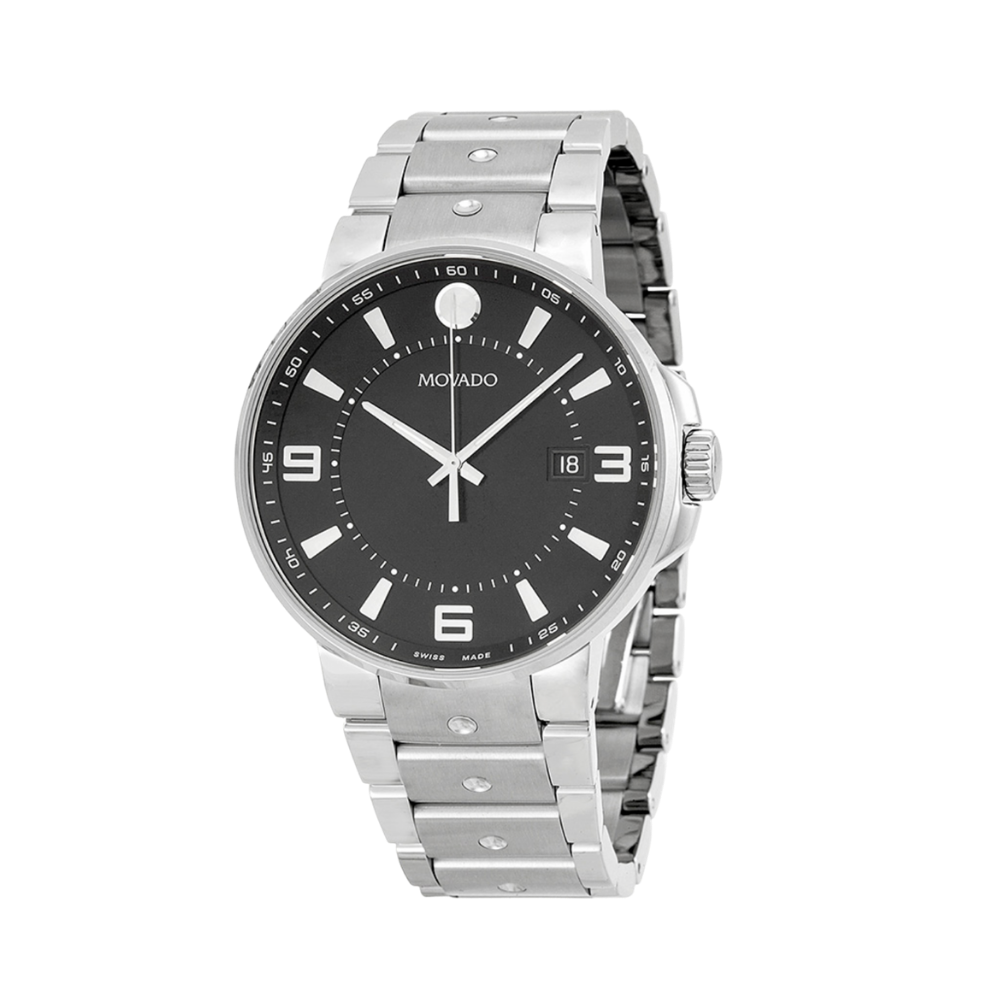 Movado SE Pilot Black Dial Stainless Steel Men's Watch