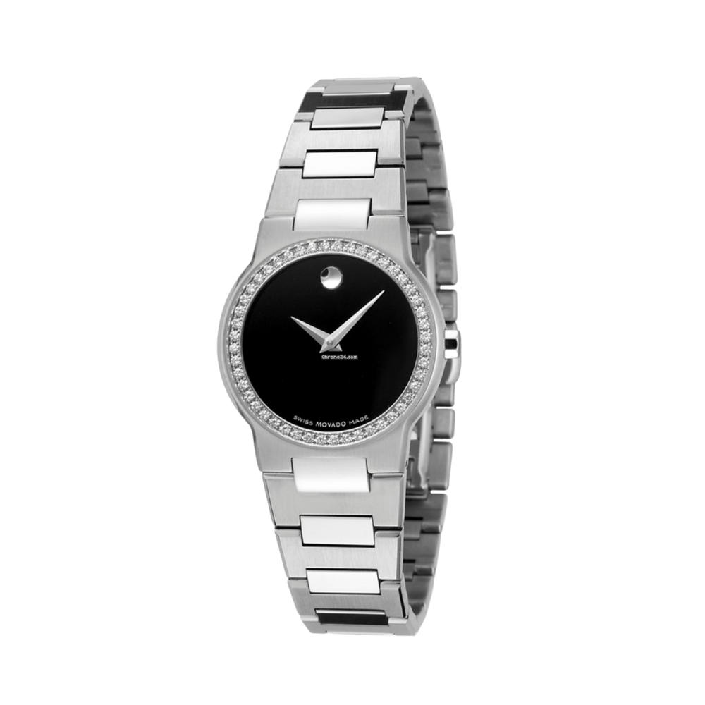 Movado Safiro Stainless Steel Quartz Diamond Ladies Watch