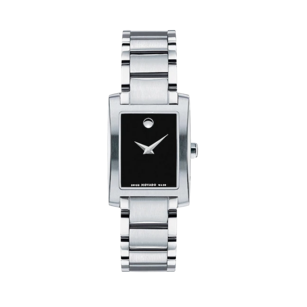 Movado Certe Quartz Black Dial Ladies Watch