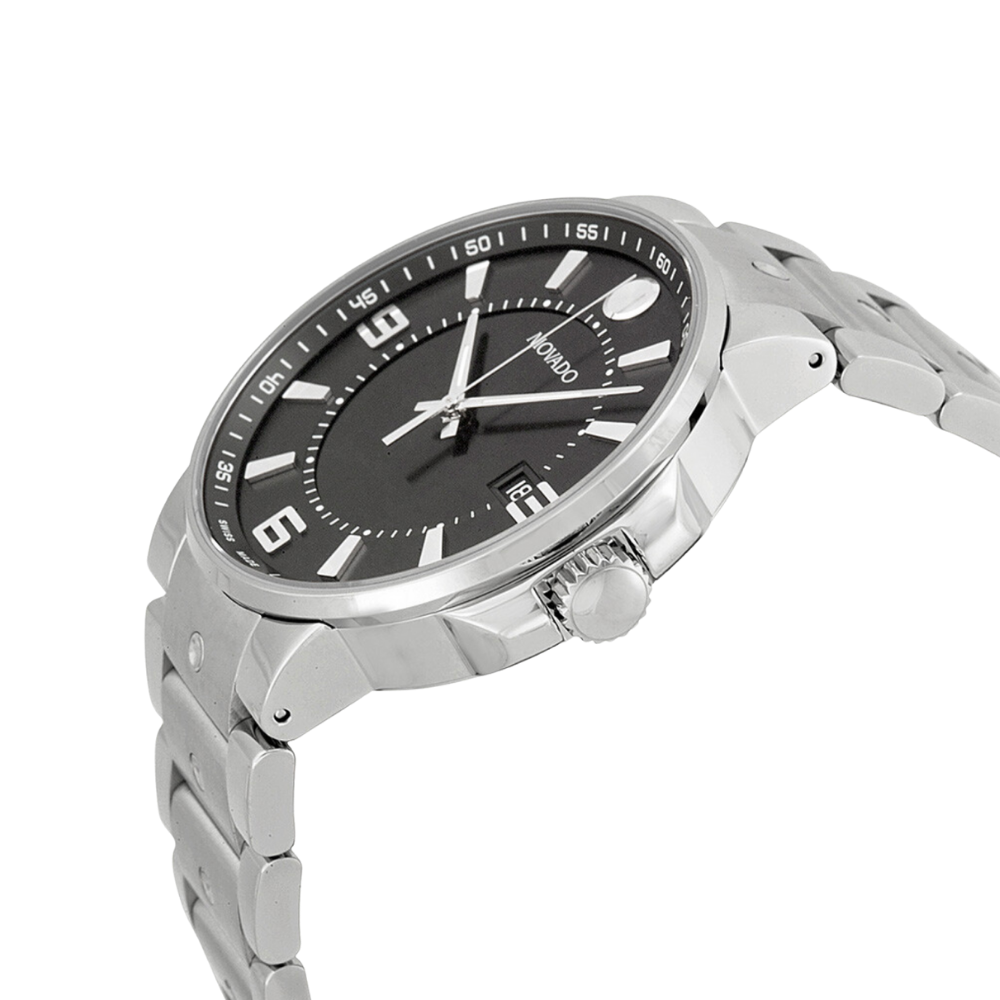 Movado SE Pilot Black Dial Stainless Steel Men's Watch