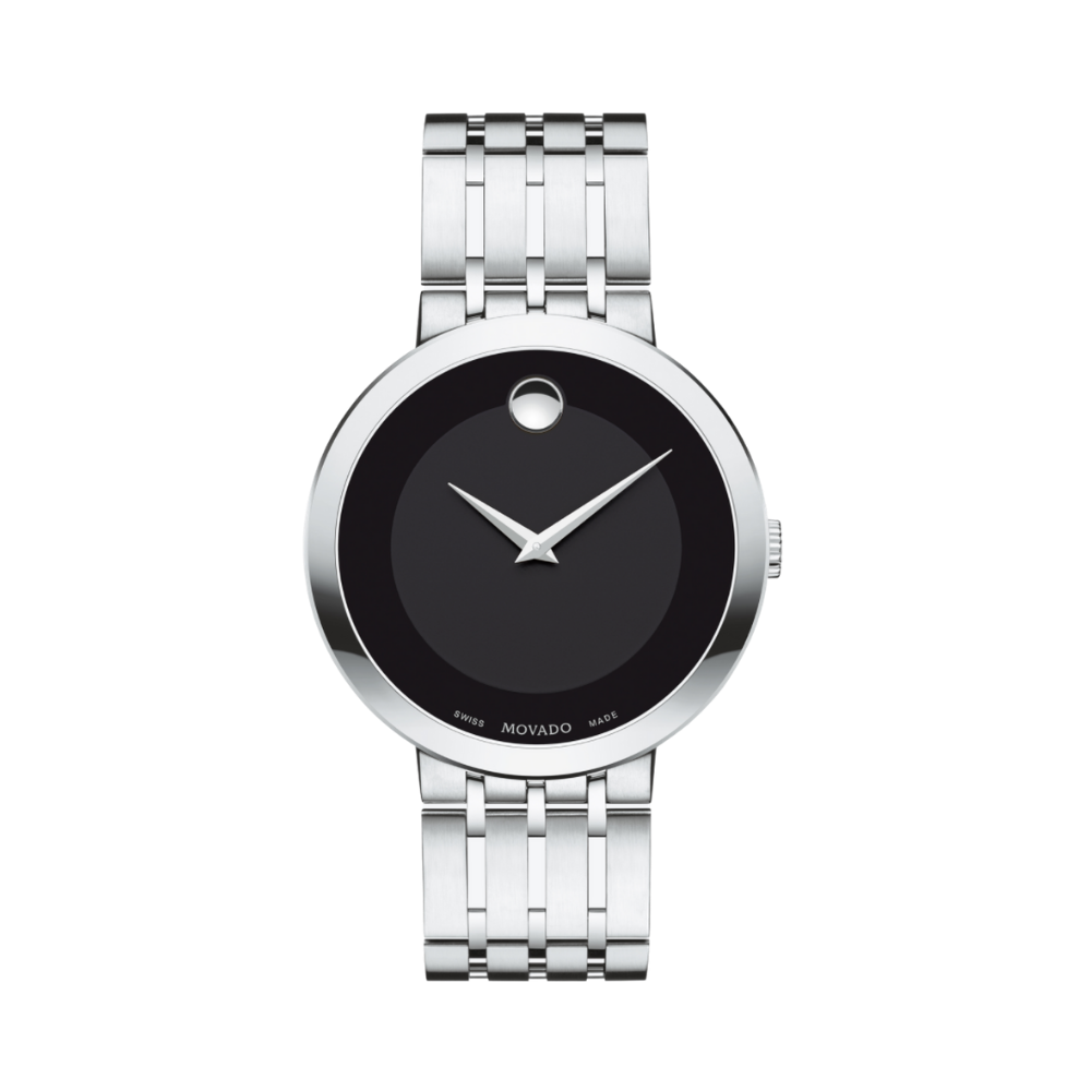 Movado Esperanza Black Dial Stainless Steel Men's Watch