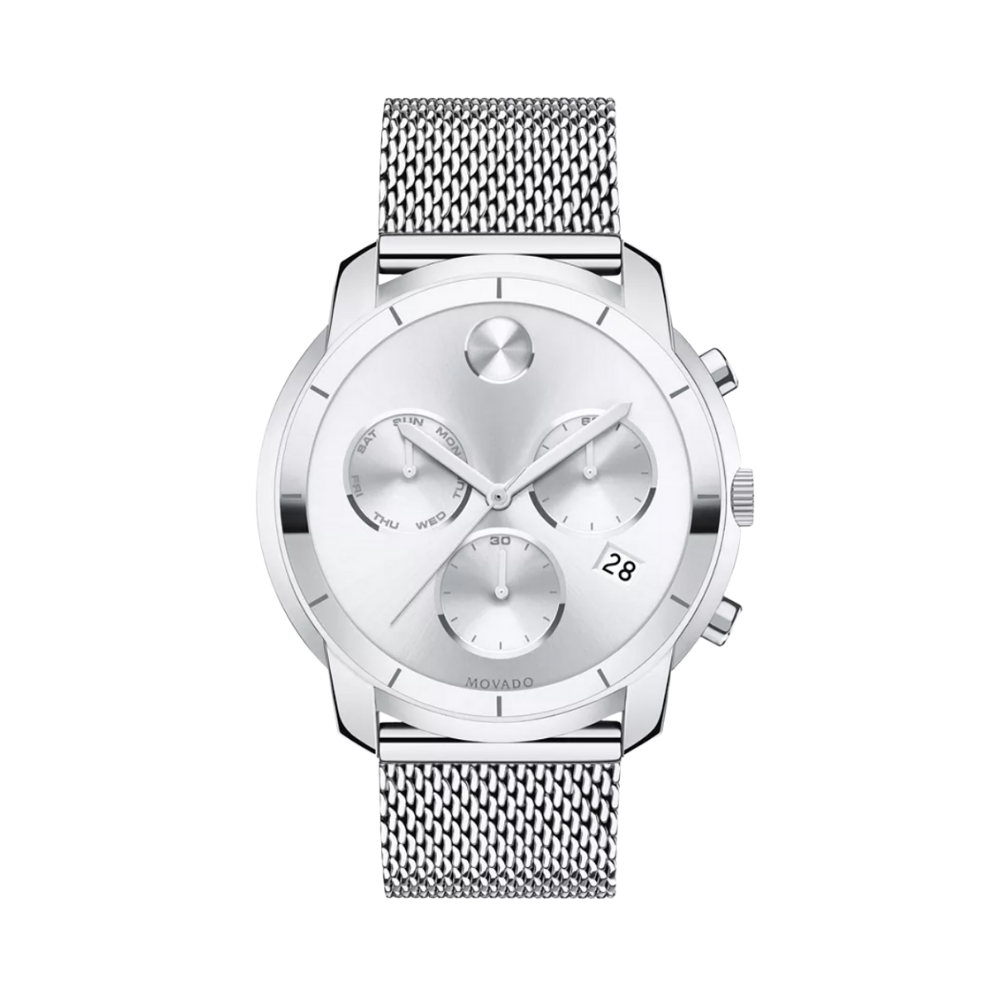 Movado Bold Silver Dial Stainless Steel Men's Watch