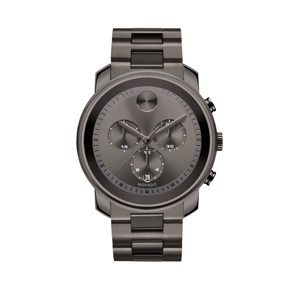 Movado Bold Chronograph Grey Sunray Dial Men's Watch