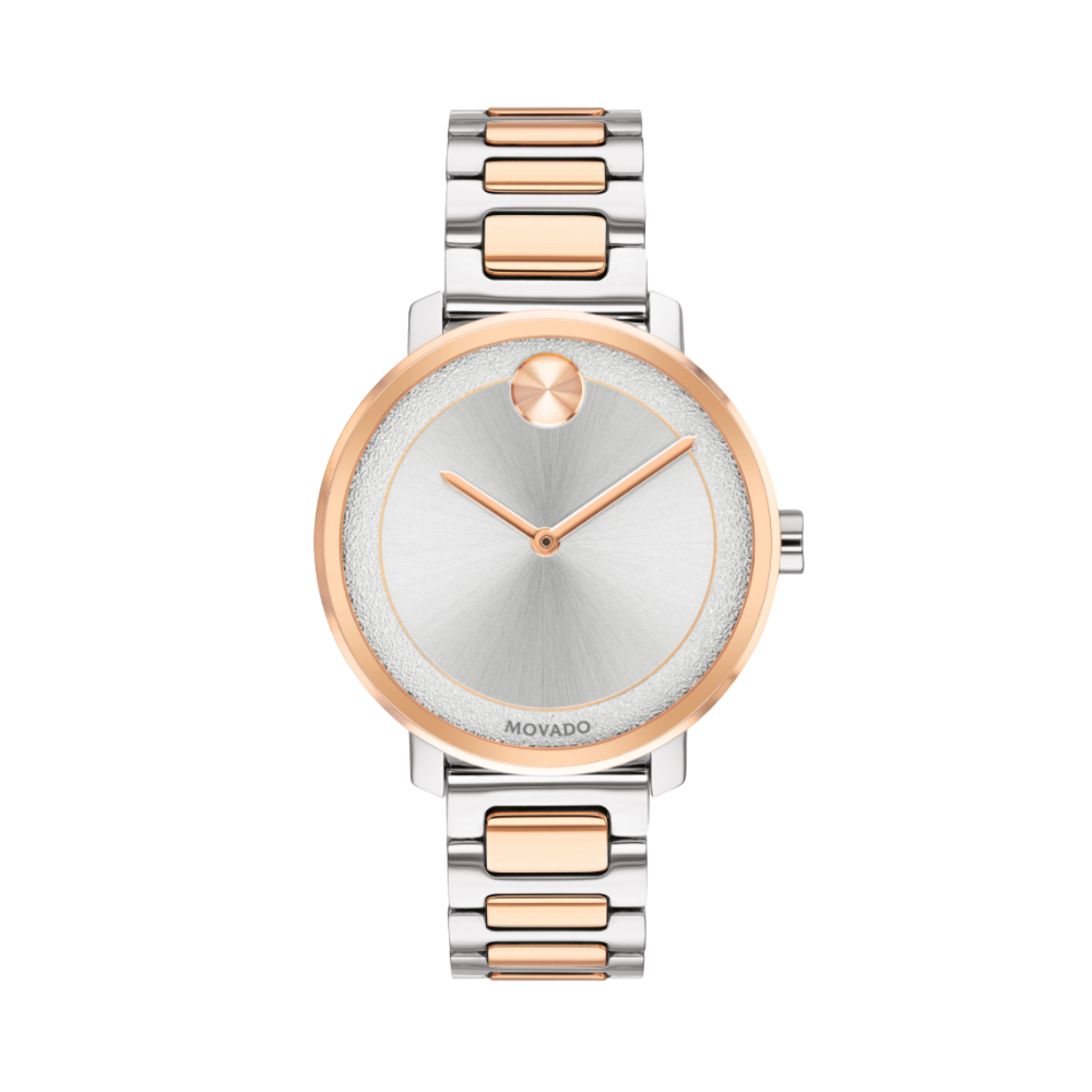 Movado Bold Silver Dial Two-tone Ladies Watch