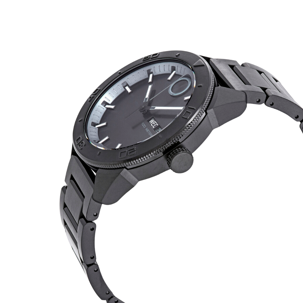 Movado Bold Black Dial Men's Stainless Steel Watch