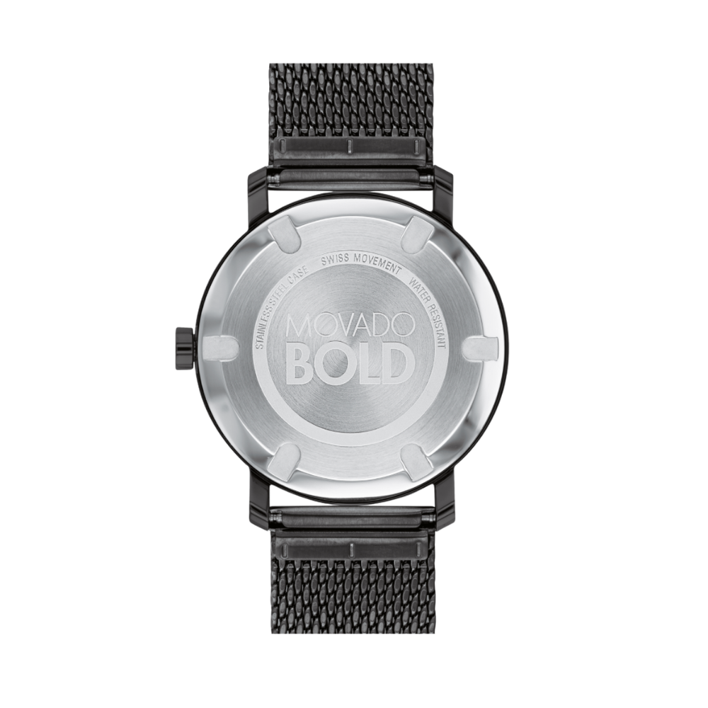 Movado Bold Black Dial Black Ion-plated Men's Watch