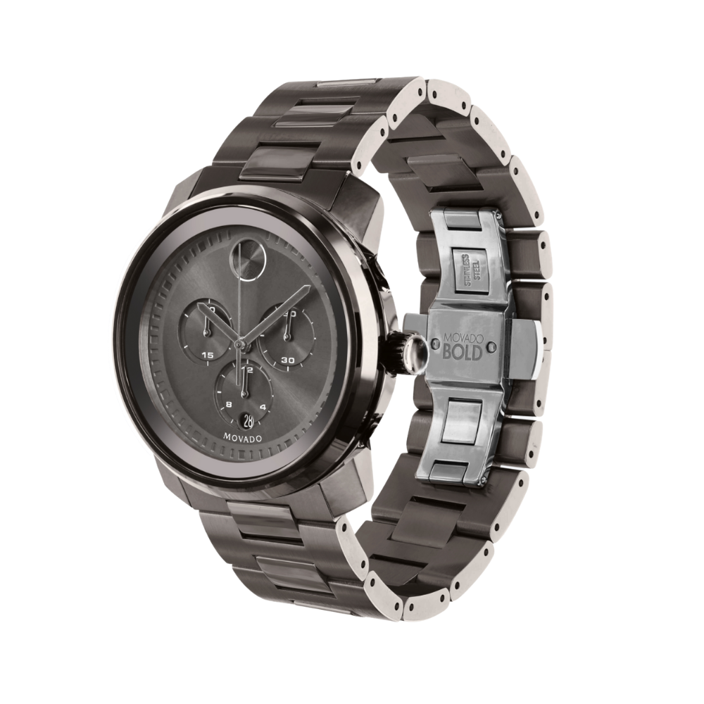 Movado Bold Chronograph Grey Sunray Dial Men's Watch
