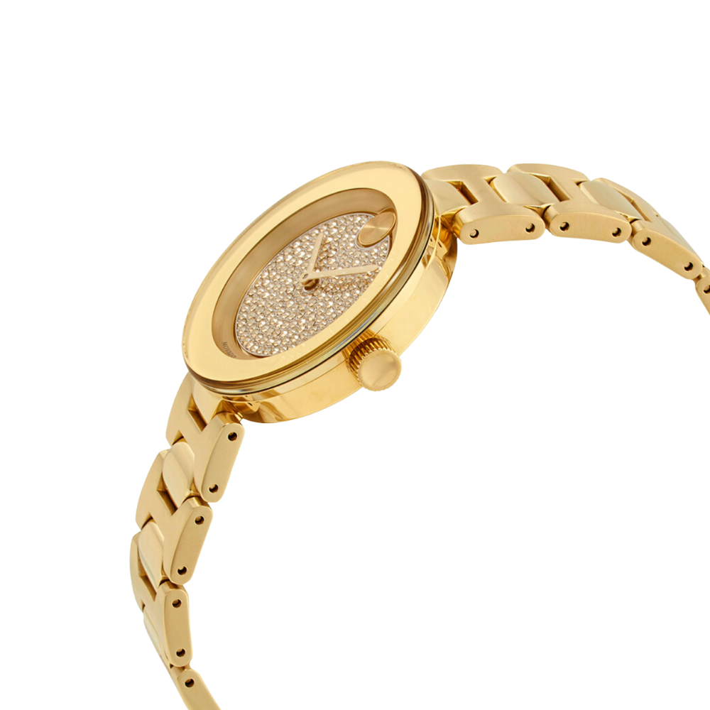 Movado Bold Pave Crystal Dial Ladies Watch