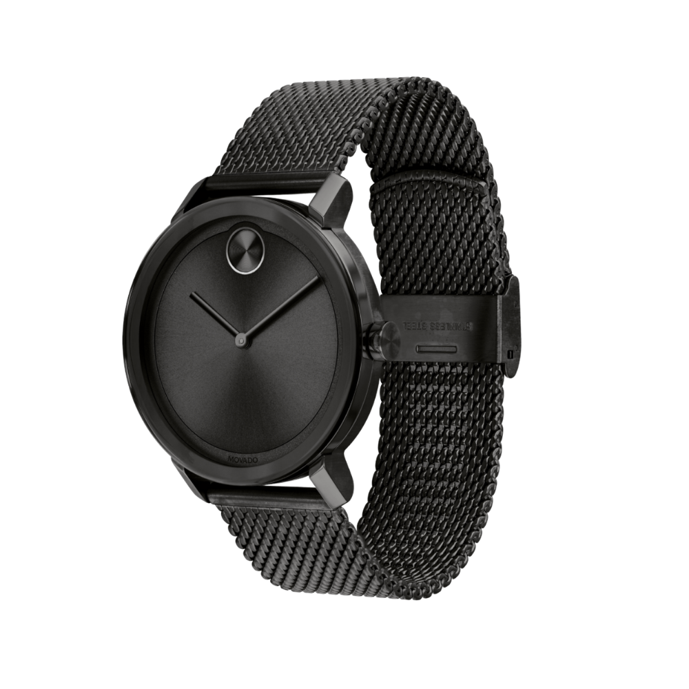 Movado Bold Black Dial Black Ion-plated Men's Watch