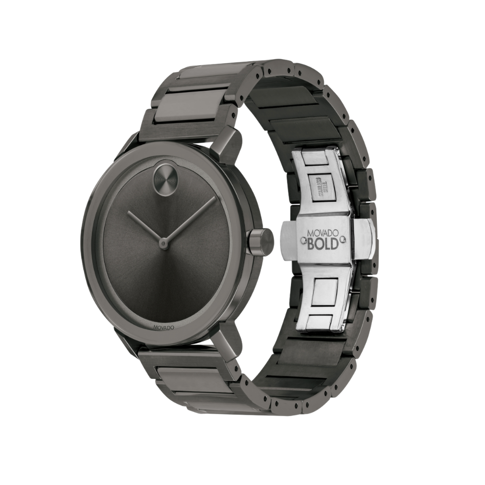 Movado Bold Gunmetal Dial Gunmetal Ion-plated Men's Watch