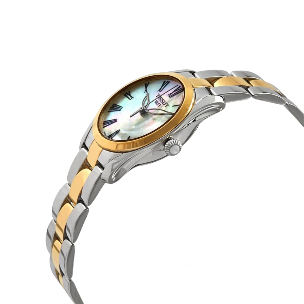 T-Wave Quartz White Mother of Pearl Dial Ladies Watch