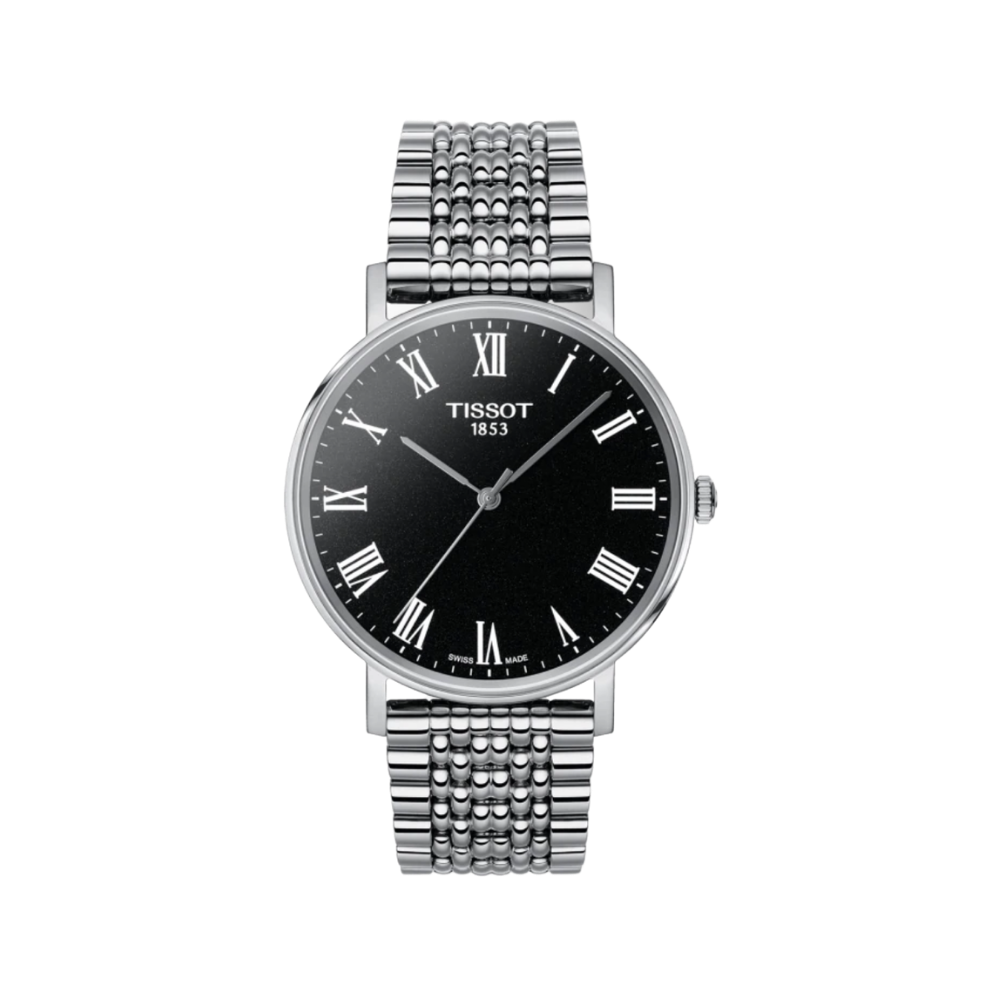 Tissot Everytime Medium Black Dial Men's Watch