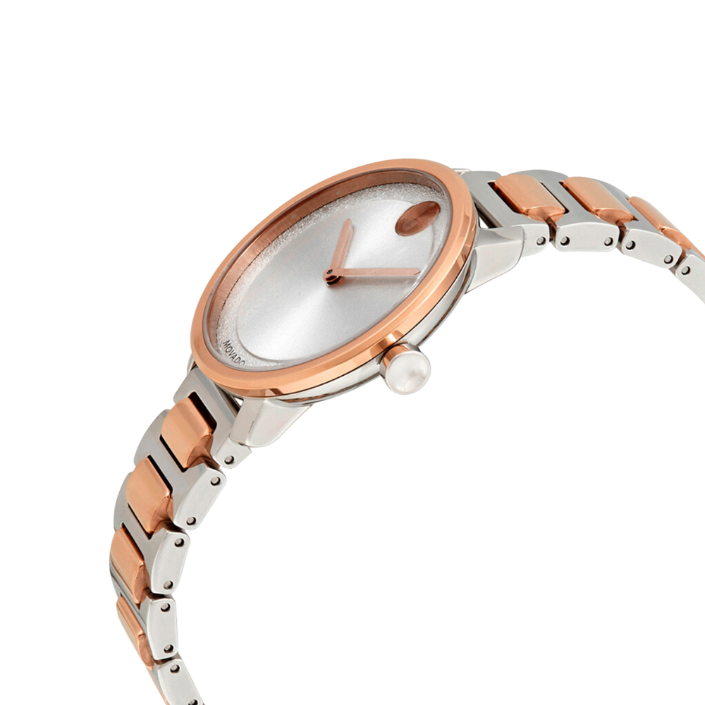 Movado Bold Silver Dial Two-tone Ladies Watch