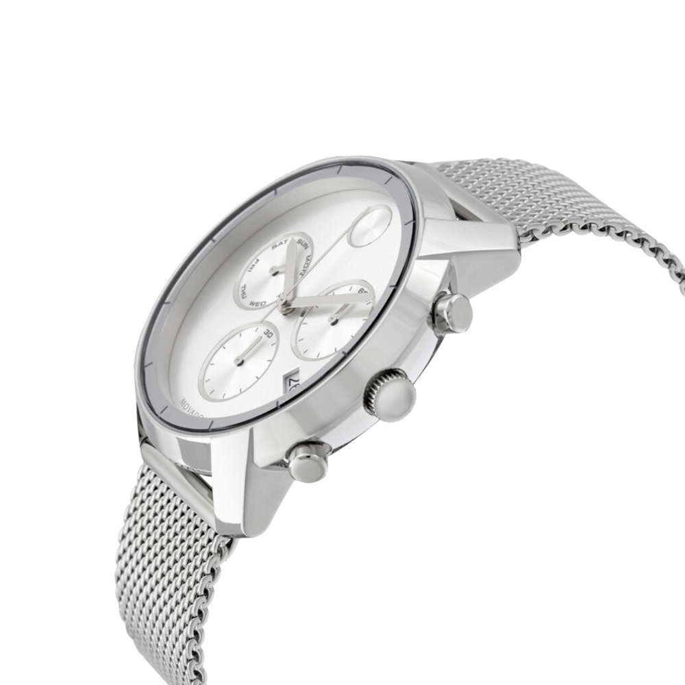 Movado Bold Silver Dial Stainless Steel Men's Watch