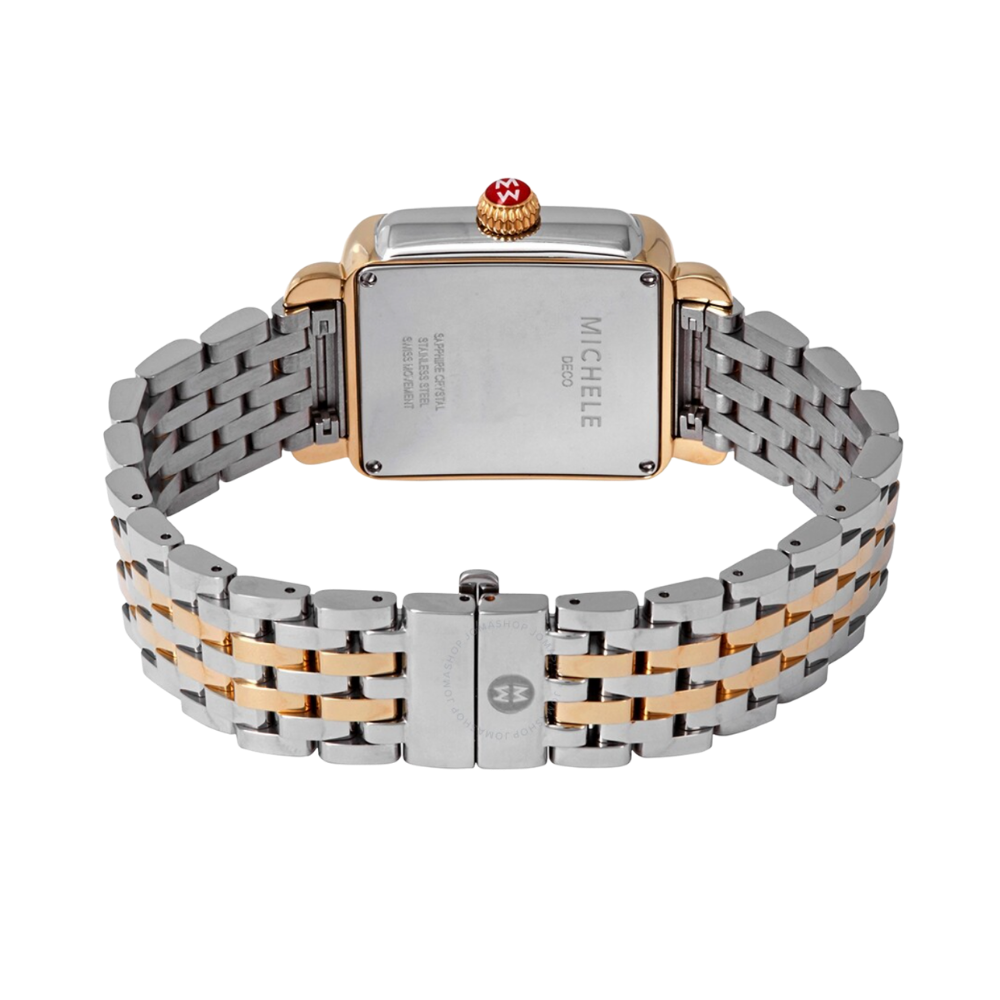 Michele Deco Madison Diamond Two-Tone 18K Gold Diamond Dial Watch