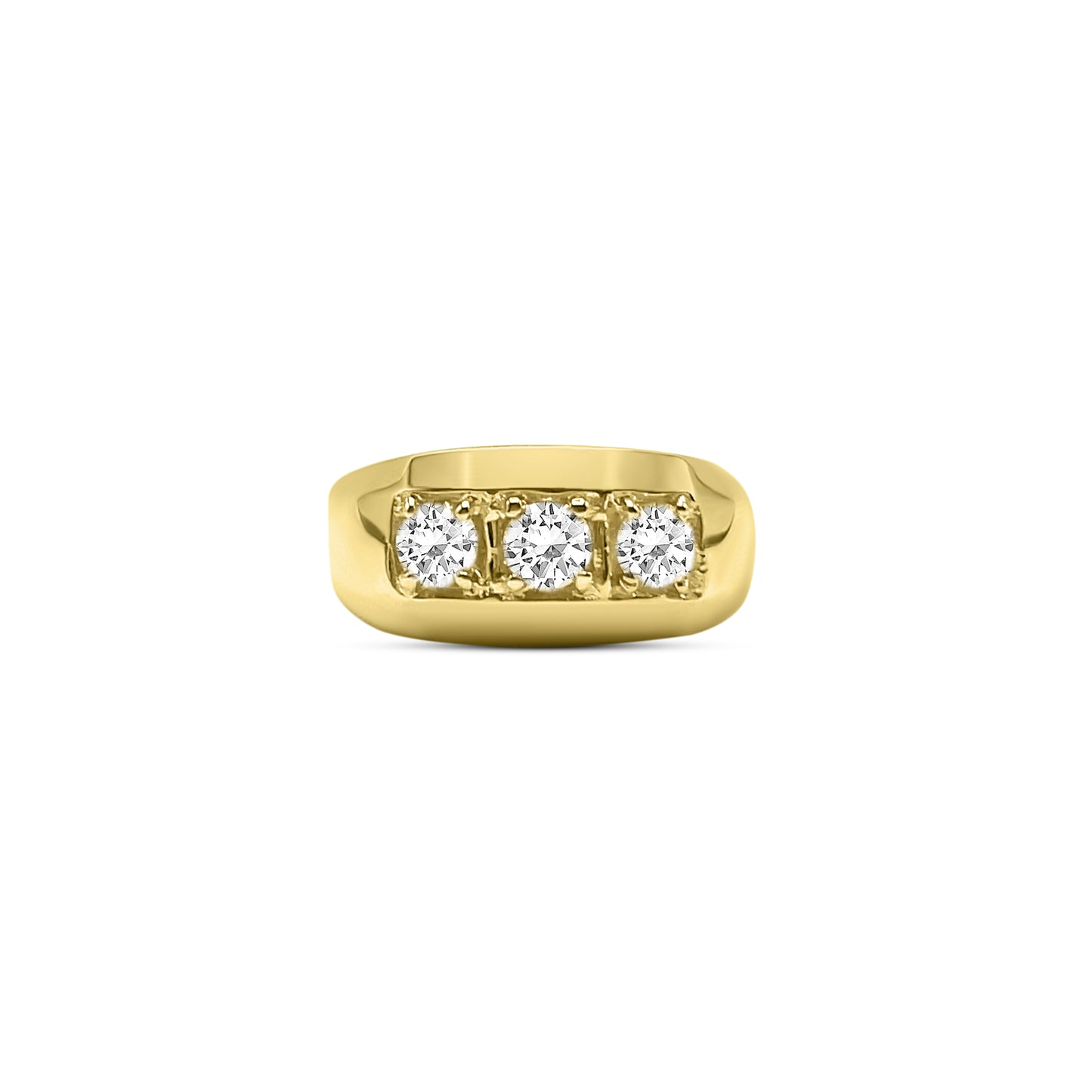 Men's Three Stone Diamond Ring