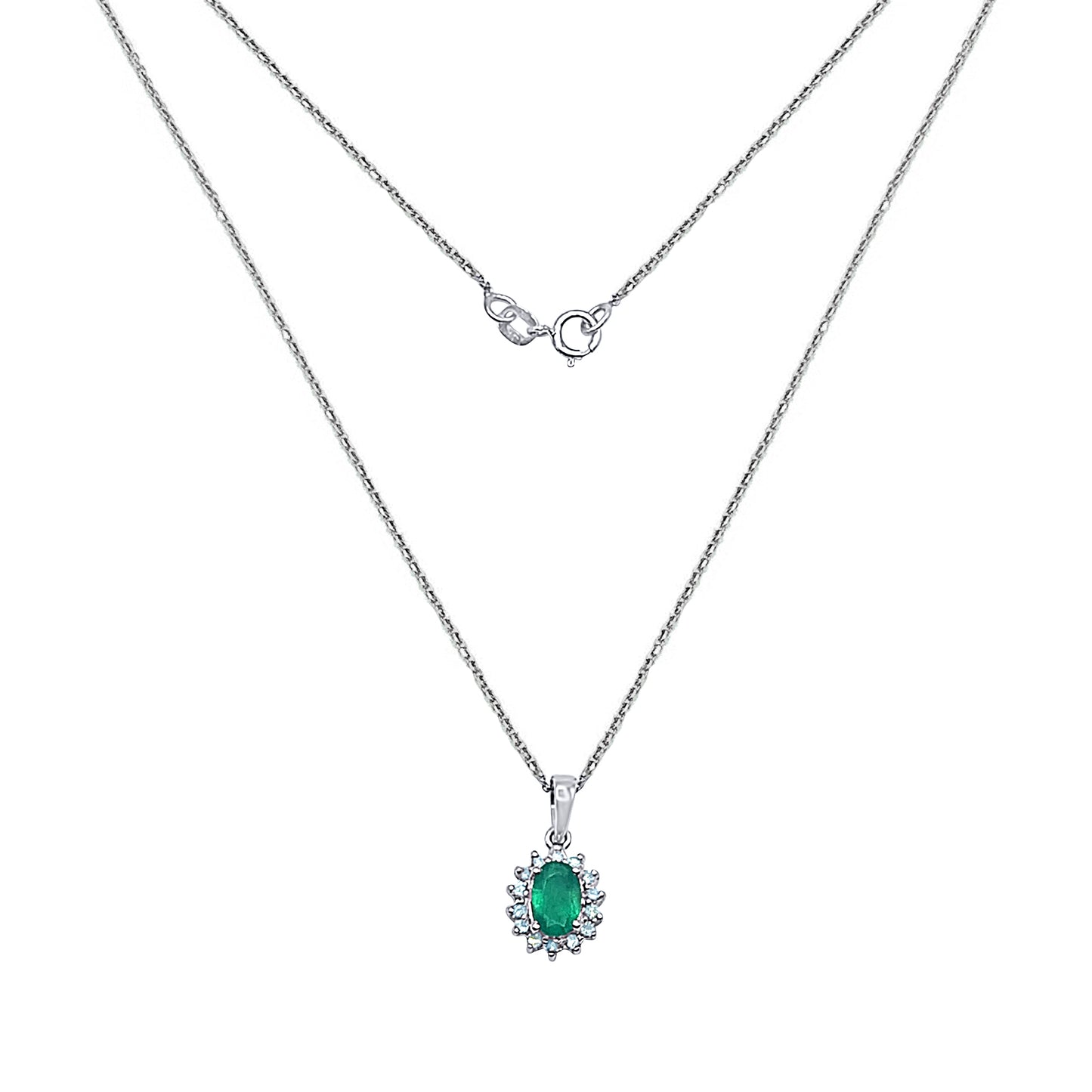 Emerald Diamond Necklace