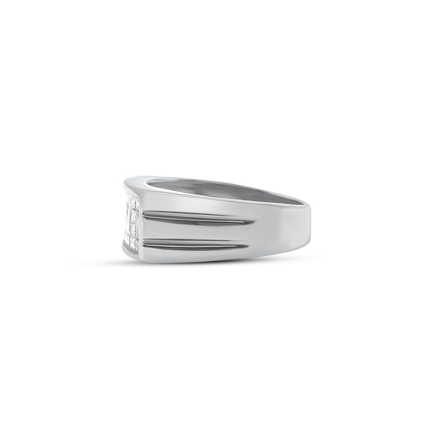 Men's Diamond Invisible Setting Ring