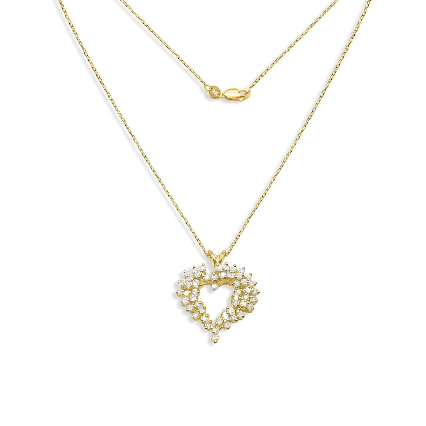 Diamond Cluster Heart Necklace