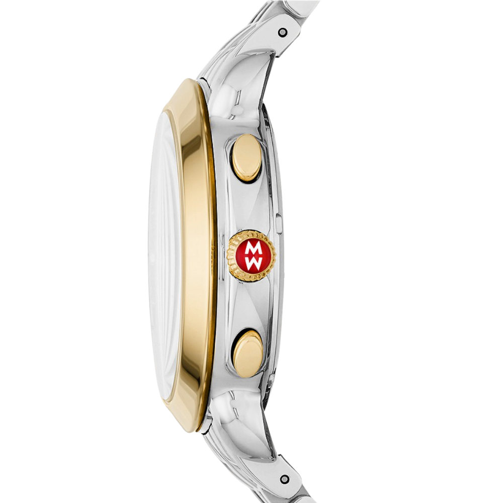 Michele Sidney Two-Tone 18K Gold Diamond Dial Watch