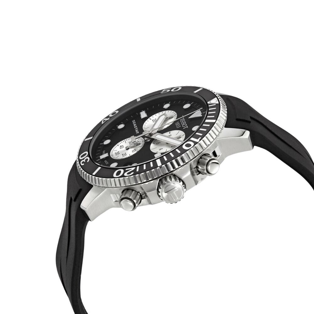 Tissot Seastar 1000 Chronograph Quartz Black Dial Men's Watch