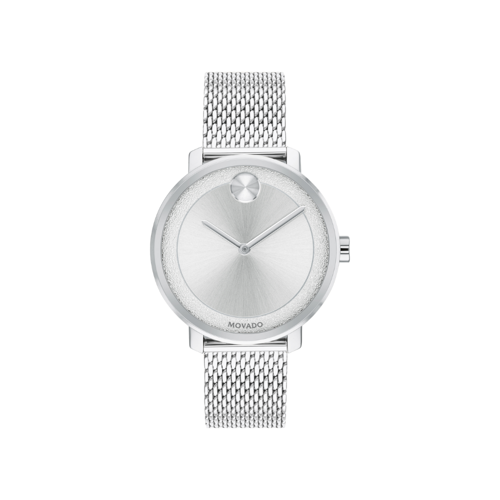 Movado Bold Silver Metallic Dial Ladies Watch