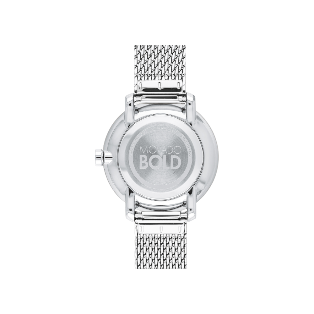 Movado Bold Silver Metallic Dial Ladies Watch