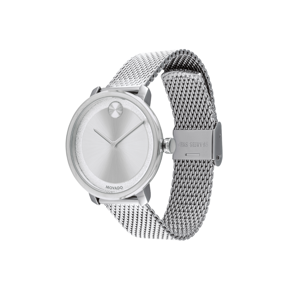 Movado Bold Silver Metallic Dial Ladies Watch