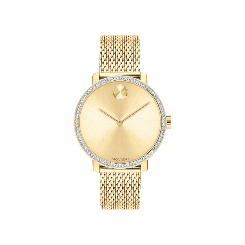 Movado Bold Shimmer Ladies Yellow Gold Watch