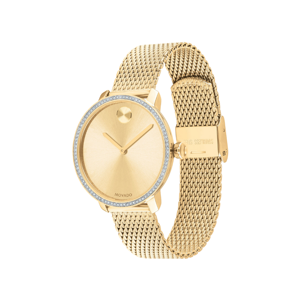 Movado Bold Shimmer Ladies Yellow Gold Watch
