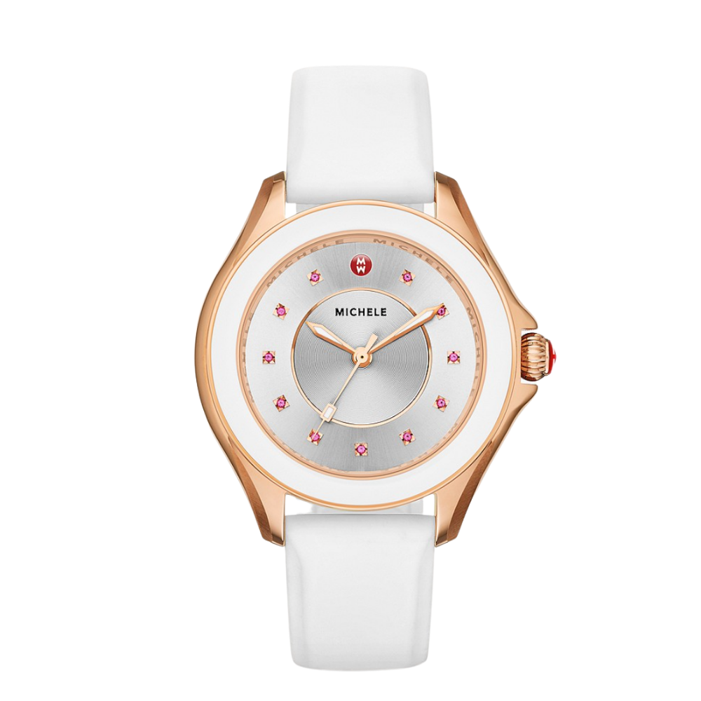 Michele Cape White Rose Gold, Topaz Dial