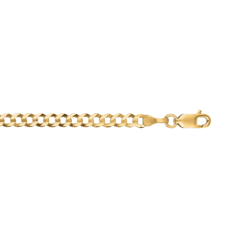 14K Gold 3.2mm Comfort Curb Chain