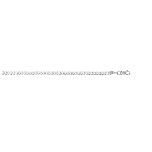14K Gold 2.6mm Comfort Curb Chain Anklet