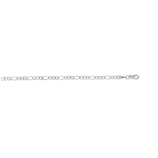 14K Gold 2.6mm Figaro Chain Anklet