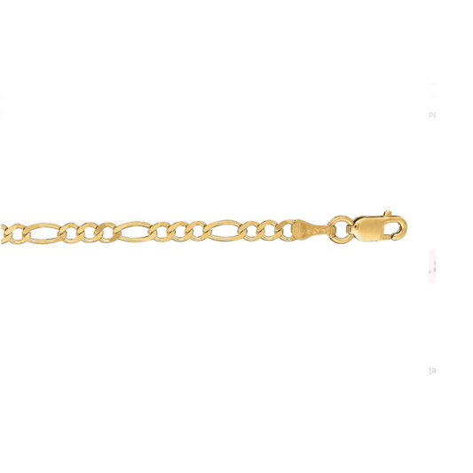 14K Gold 2.8mm Figaro Chain