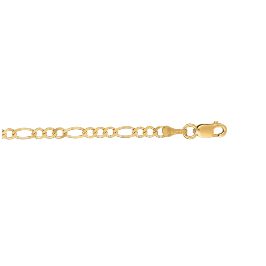 14K Gold 3.1mm Figaro Chain