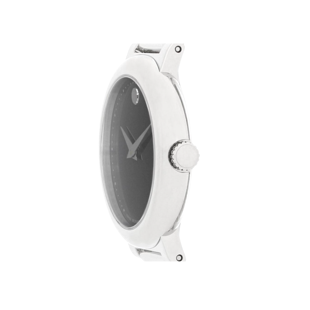Movado Concerto Black Dial Stainless Steel Ladies Watch