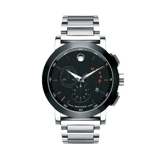 Movado Museum Chronograph Grey Dial Stainless Steel Men's Watch