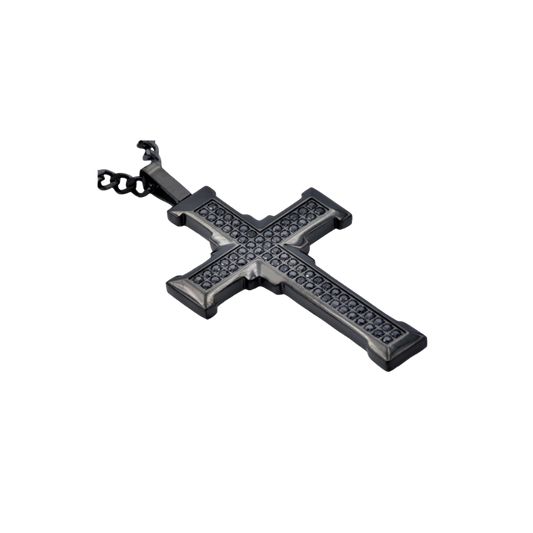 Black Stainless Steel Cross Pendant