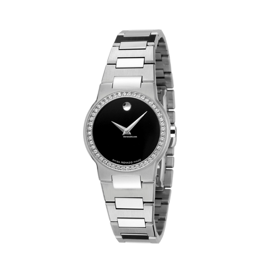 Movado Safiro Stainless Steel Quartz Diamond Ladies Watch