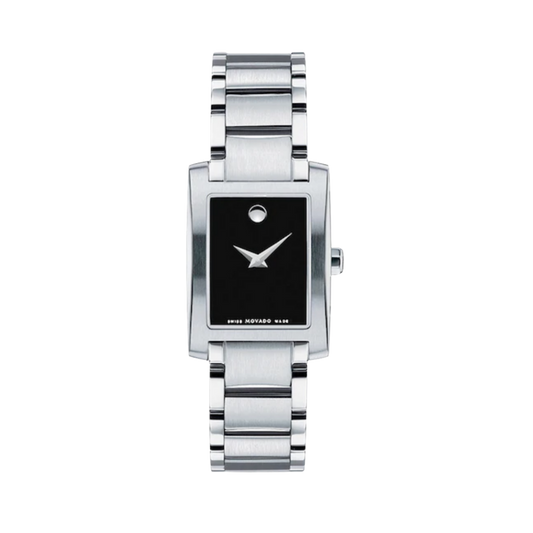 Movado Certe Quartz Black Dial Ladies Watch