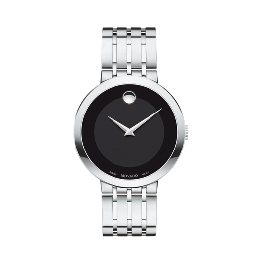 Movado Esperanza Black Dial Stainless Steel Men's Watch