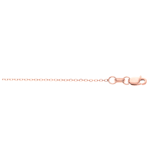 14K Gold .8mm Diamond Cut Cable Chain